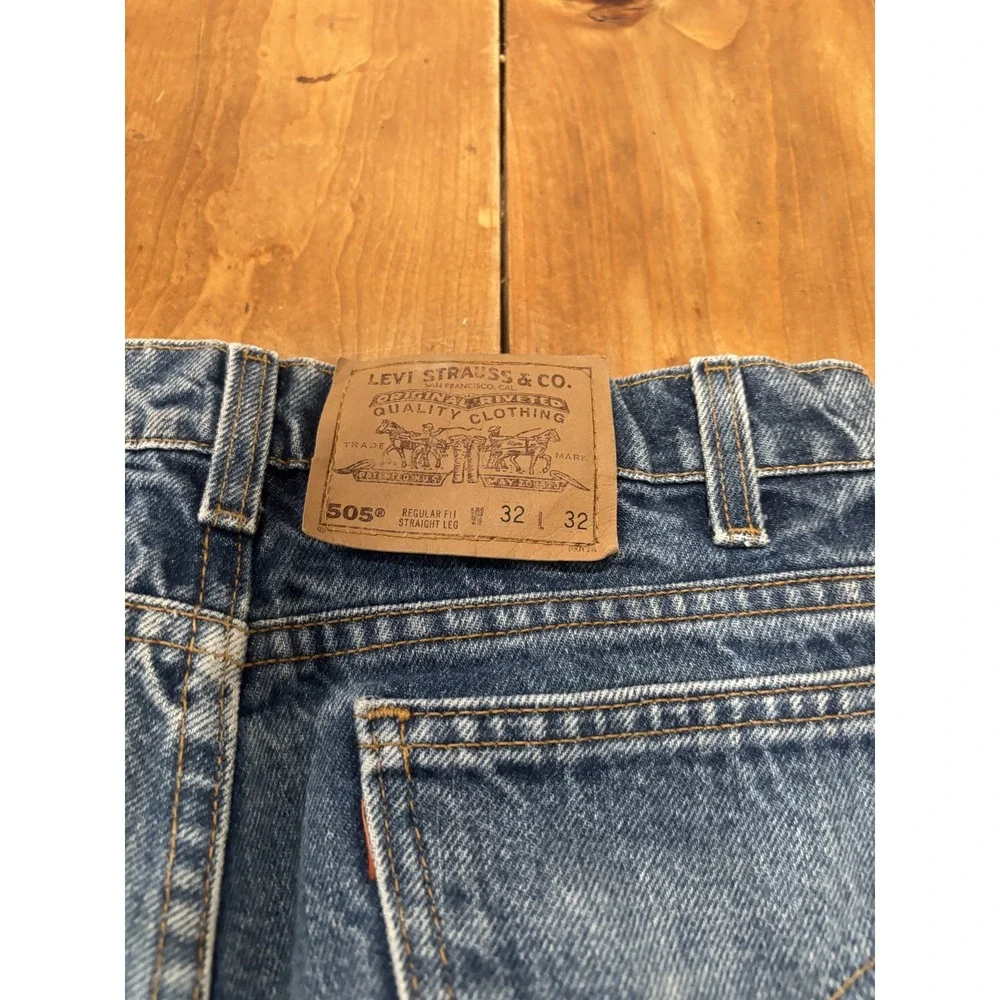 vtg 90's Levi's 505 Jeans Men's W32 L32 Medium Wash Blue 90